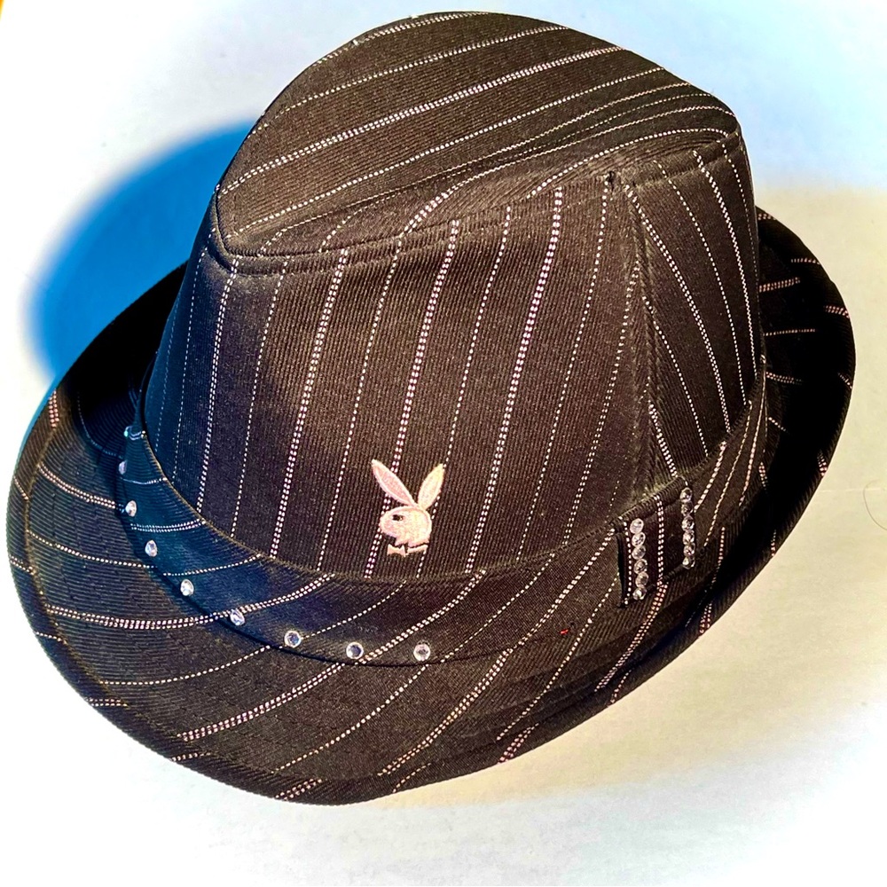 Novelty Playboy fedora, worn once. Brown & pink